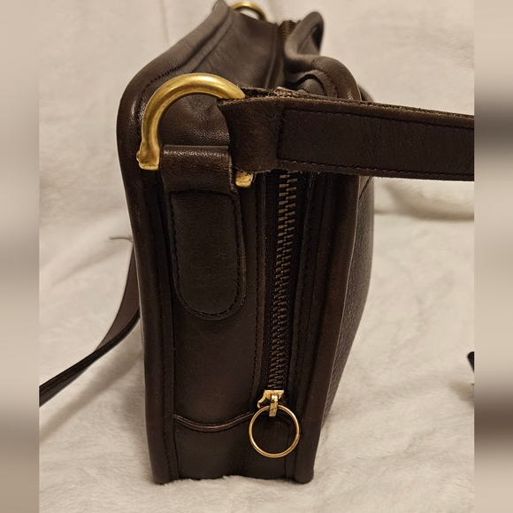 Coach #9974 Multi-zip Legacy Camera Bag Chocolate glove Tanned Leather 1995 - Picture 2 of 10